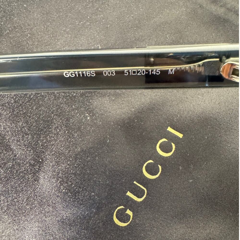 GUCCI Rectangle Wayfarer Red‎ & Green Logo Sunglasses - Picture 9 of 10